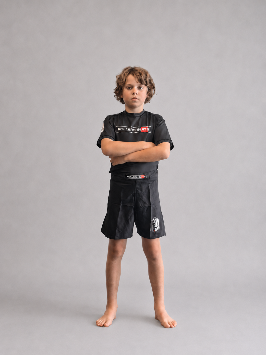 Rollers-Suits Kids Black RashGuard